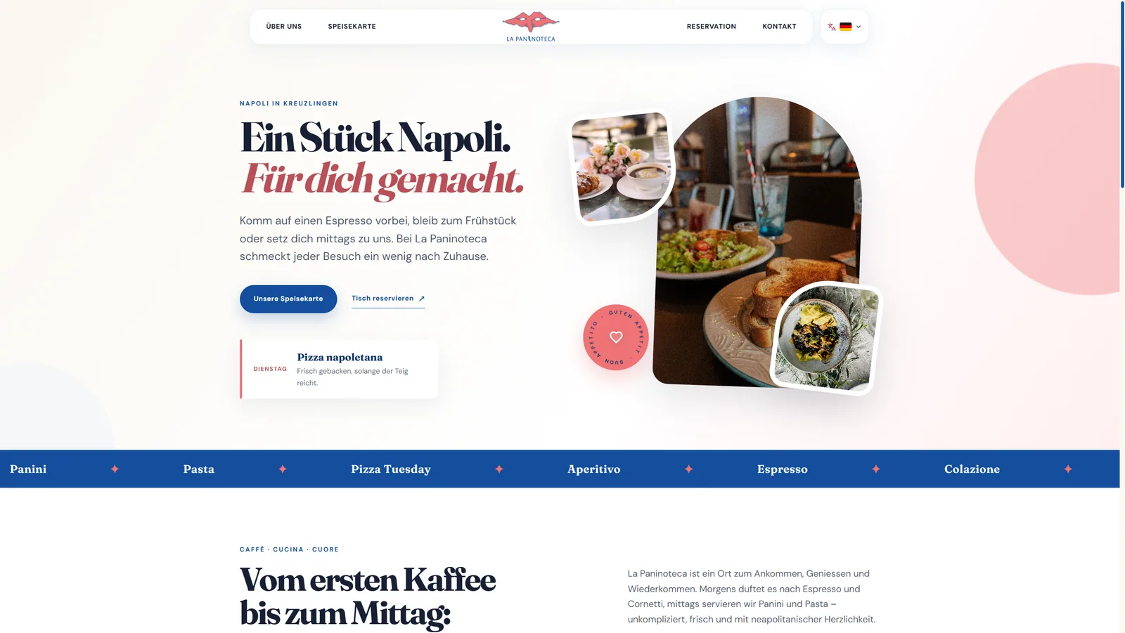 Nouvelle version du site de La Paninoteca
