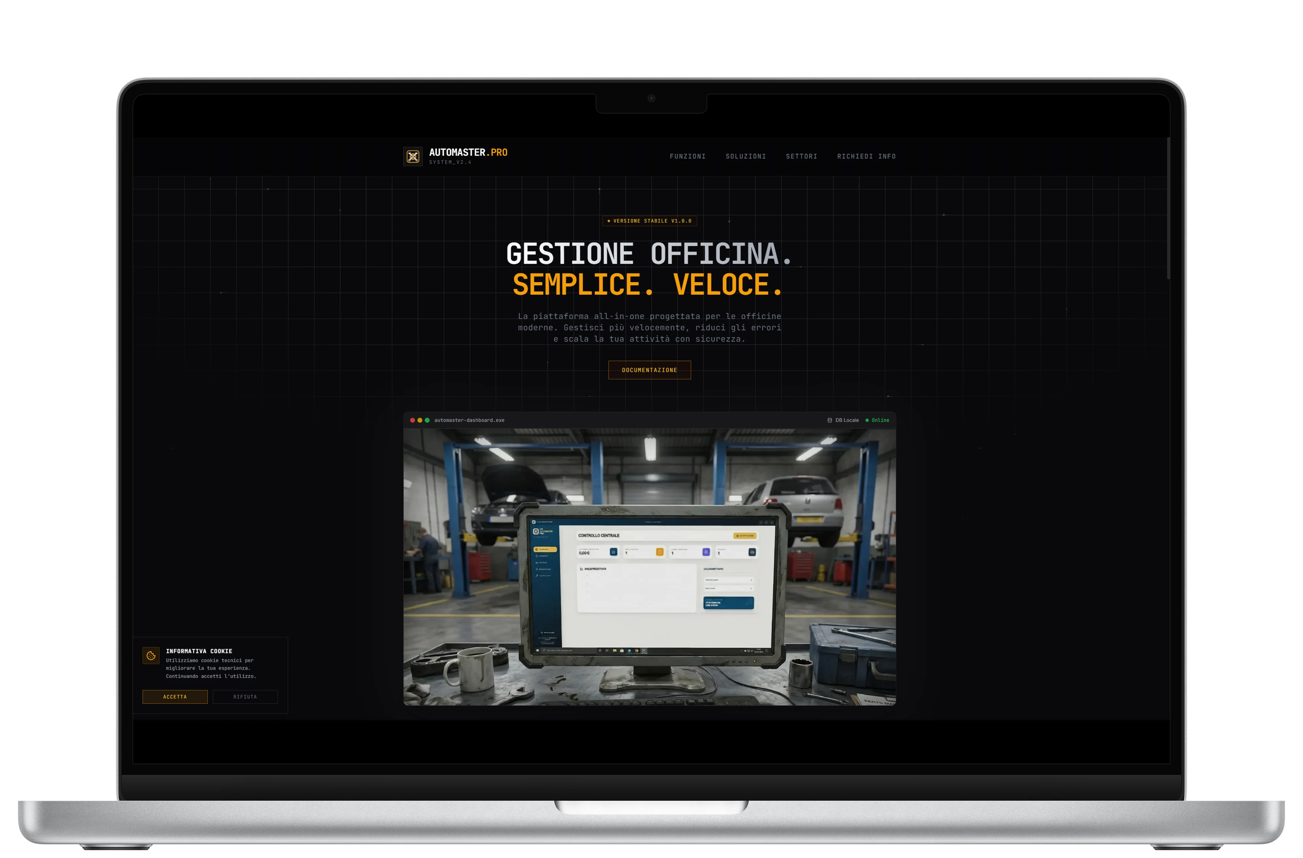 AutoMaster affiché sur ordinateur